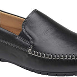 Johnston & Murphy Men's Cort Venetian Black Size 10.5 Full Grain Leather Loafers