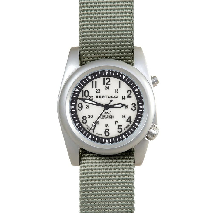 Bertucci A-2SEL Olive Nylon Strap 40mm Electroluminescent Dial Field Watch