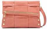 Hammitt Women's VIP Large Leather Purse With Strap Sorbet Pink/Brushed Gold With Zipper