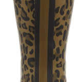 Joules Women's Molly Welly Tan Leopard Size 7 Mid Height Rain Boot