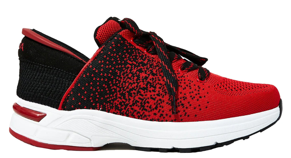 Zeba Men's Cherry Red Size 10 X-Wide Hands Free Slip-On Walking Shoes