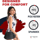 Yatta Golf Womens Standout Performance Sleeveless V-Neck Golf Polo Shirt