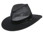Henschel X-Large Black Aussie Breezer Crushable 5310 Cotton w Mesh UPF 50