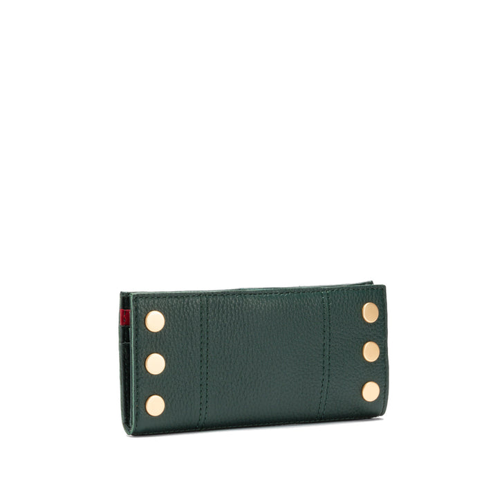 Hammitt Women's 110 North Folding Leather Wallet Grove Green/Brushed Gold