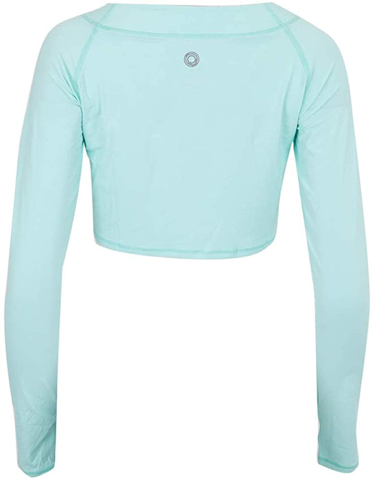 BloqUV Women's Medium Mint Quick Dry Crop Top Long Sleeve Shirt