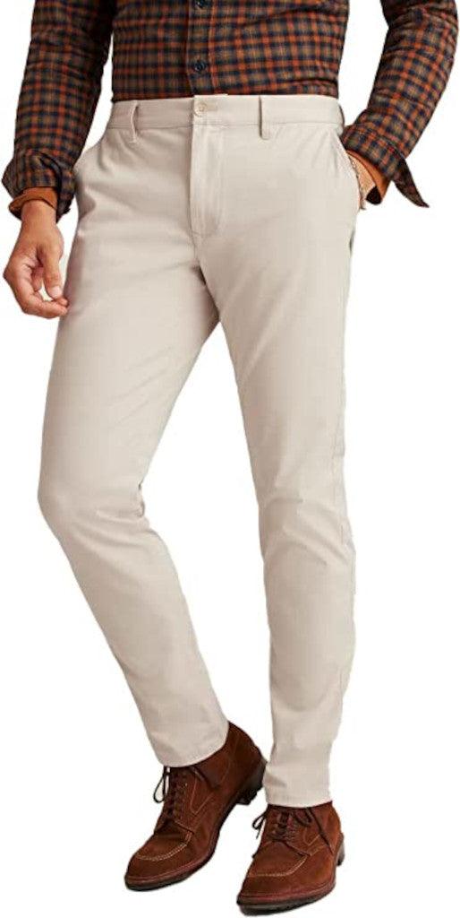 Bonobos Men's Oat Milk 38W x 32L Slim Stretch Washed Chino 2.0 Pants