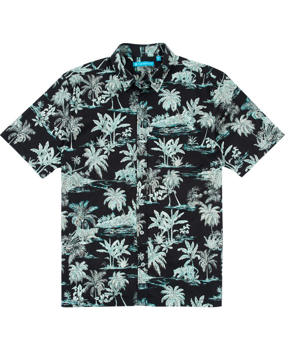 Tori Richard Everglades Vanilla Large Short Sleeve Hawaiian Camp Shirt