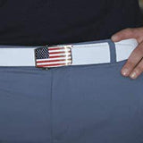 Nexbelt Heritage Go-In! Series USA White Smooth Leather w/ Chrome Buckle Belt