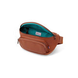 Kibou Vegan Premium Leather Fanny Pack Diaper Bag: With Detachable Compact Changing Pad & Baby Wipes Storage