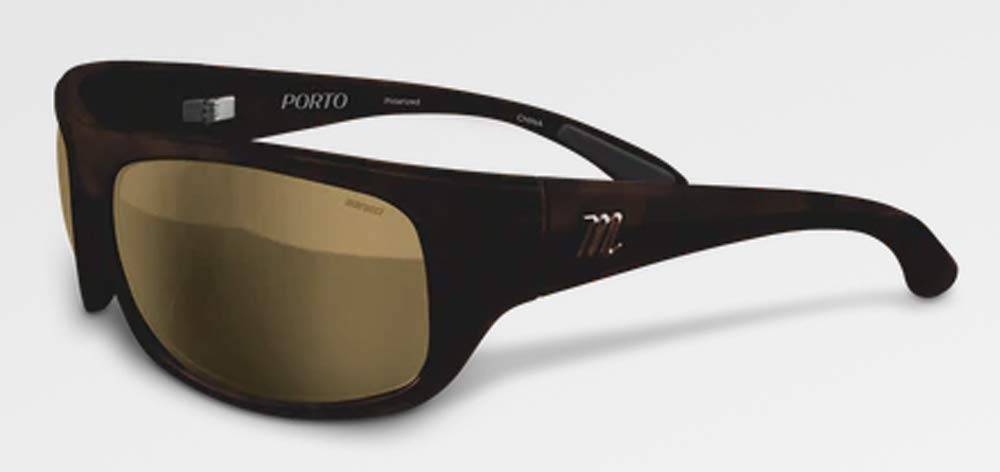 Marucci Lifestyle Clear Tortoise Sunglasses Polarized Brown Lens Bronze Mirror