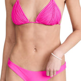 PQ Swim Women's Isla Triangle Bikini Top - Back Tie Closure, Removable Padding, Women's Swimsuit Top