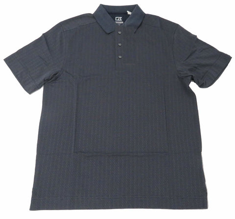 Cutter & Buck Golf Men's Cross-stitch Striped Small Onyx Polo Shirt