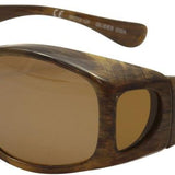 Fitovers Eyewear Glides Sunglasses with Swarovski Crystals (Honey, Polarvue Amber)