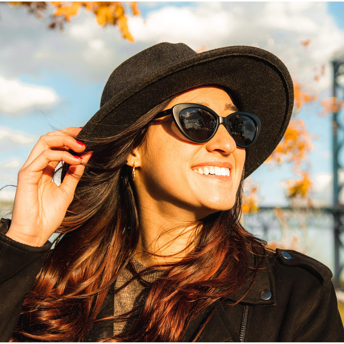 Glassy Selina Cateye Premium Polarized Sunglasses with Glare Reducing Lenses, 100% UV Protected