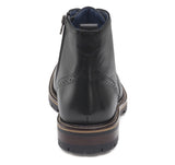 Johnston & Murphy Men's Cody Size 9.5 Black Full Grain Leather Wingtip Boots