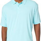 Callaway Men's Micro Hex Golf Performance Polo Shirt with Sun Protection, Solid Stretch Fabric