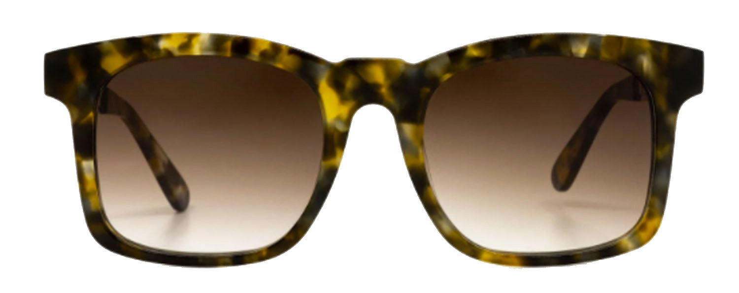 DIFF Eyewear Chance Sea Tortoise W/Gold Temples + Brown Gradient Lens Sunglasses