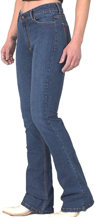 Kimes Ranch Women's Chloe Blue 8W x 34L Mid-Rise Flare Boot Cut Jeans
