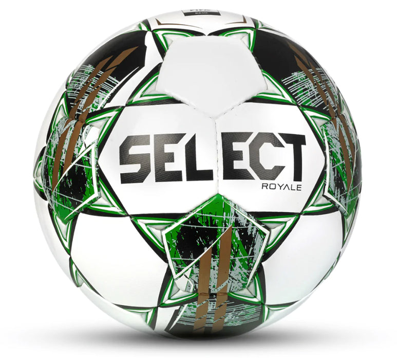 Select Bundle of 10 Select Royale V22 Soccer Ball White/Grn Size 5 NFHS Approved
