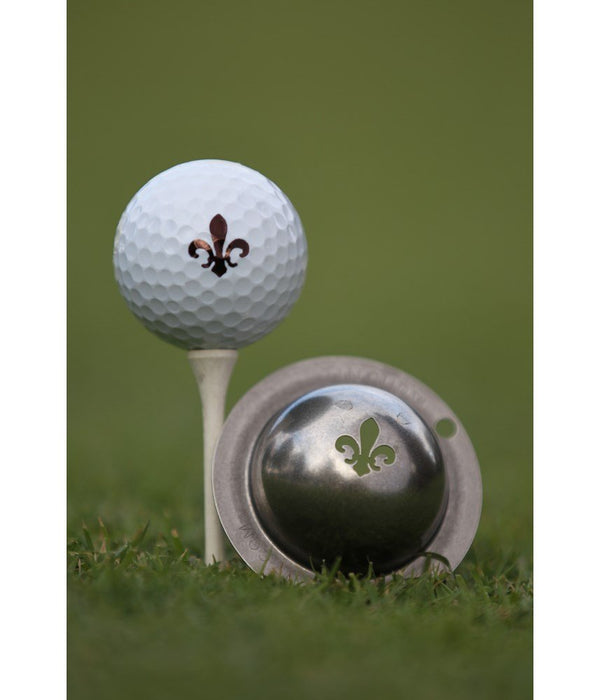 Tin Cup Fleur de Lis Golf Ball Custom Marker Alignment Tool
