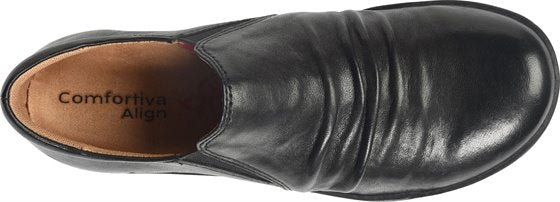 Comfortiva Women's Florian Black Size 10 Italian Leather Slip-On Shoes
