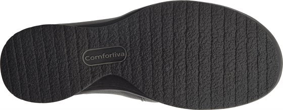 Comfortiva Women's Florian Black Size 6.5 Italian Leather Slip-On Shoes