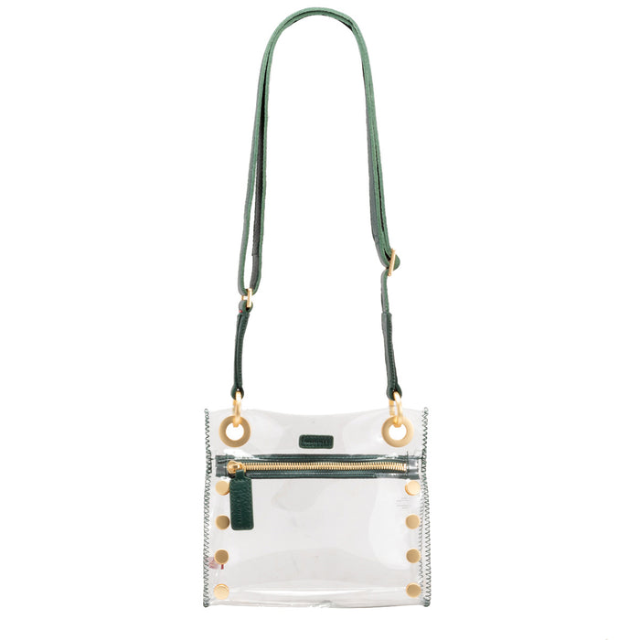 Hammitt Women's Tony Small Leather Purse With Strap Clear Grove Green/Brushed Gold