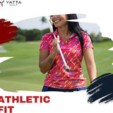 Yatta Golf Womens Standout Performance Short Sleeve Golf Polo Shirt