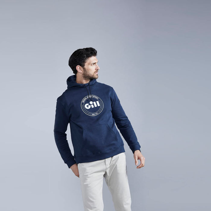 Gill Men's Cavo Organic Cotton Hoodie Large Dark Navy Long Sleeve Sweatshirt