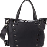 Hammitt Daniel Medium Leather Tote Black/Gunmetal