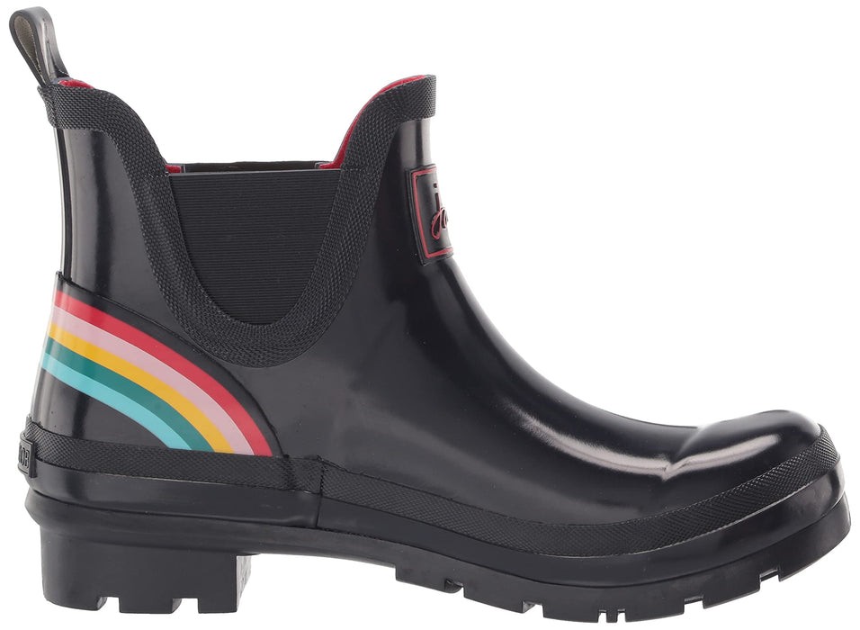 Joules Women's Wellibob Navy Rainbow Size 7 Short Height Rain Boot