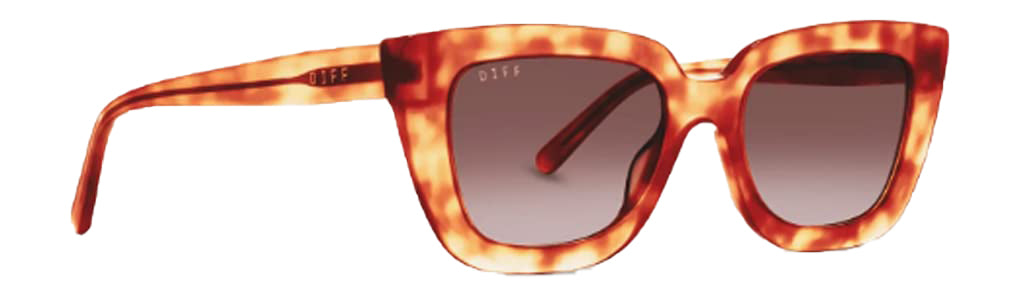 DIFF Eyewear Runi Solstice Tortoise & Brown Gradient Lens Sunglasses