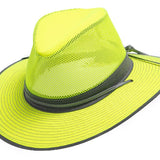 Henschel Large Neon Aussie Breezer Crushable 5310 Cotton w Mesh Crown UPF 50