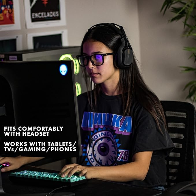 GLASSY Mikemo Premium Blue Light Blocking Glasses, Anti Eyestrain and fatigue, Glasses for Computer and Gaming