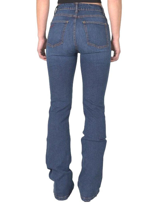 Kimes Ranch Women's Chloe Blue 12W x 34L Mid-Rise Flare Boot Cut Jeans