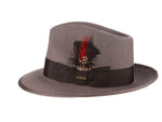 Scala Men's Classico New Yorker Wool Felt Snap Brim Fedora Hat