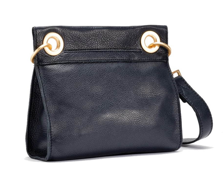 Hammitt Women's Tony Small Leather Purse With Strap Navy Tides/Brushed Gold