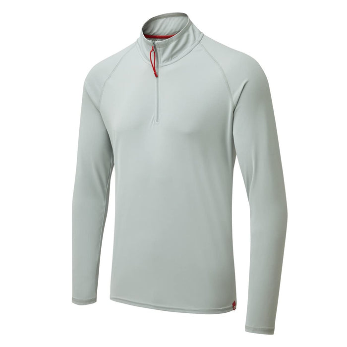 Gill Men's UV Tec Small Grey Quarter Zip Long Sleeve Shirt