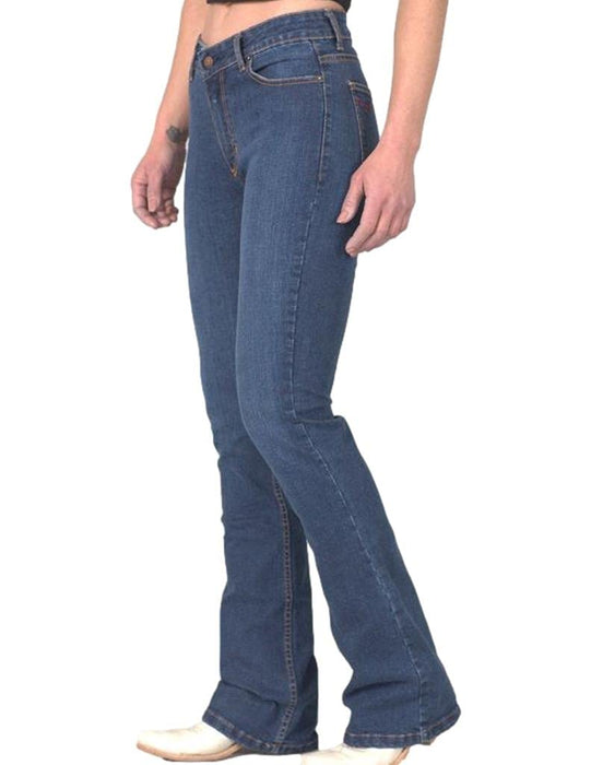Kimes Ranch Women's Chloe Blue 14W x 34L Mid-Rise Flare Boot Cut Jeans