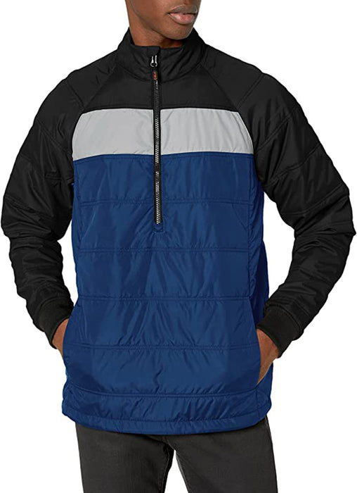 Cutter & Buck Men's Thaw Insulated Half Zip Packable Pullover Jacket (Tour Blue - X-Large)