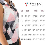 Yatta Golf Womens Standout Performance Sleeveless V-Neck Golf Polo Shirt