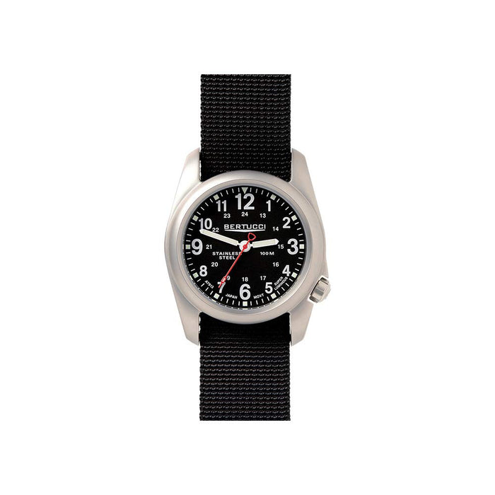 Bertucci A-2s Field Black Nylon Comfort Webb Band 40mm Black Dial Watch