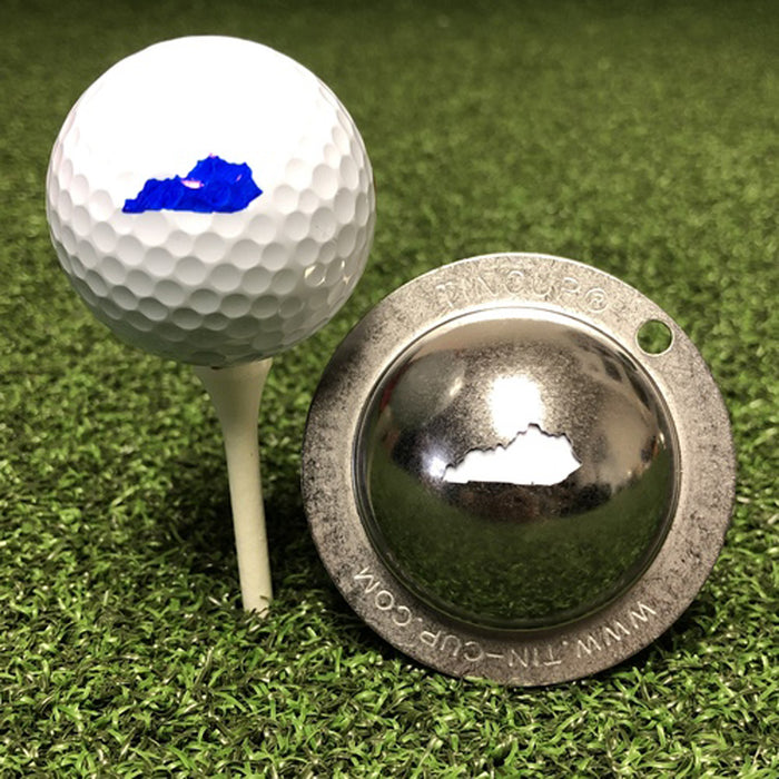 Tin Cup Kentucky State Golf Ball Custom Marker Alignment Tool