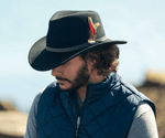 Scala Men's Dakota Crushable Wool Felt Outback Hat