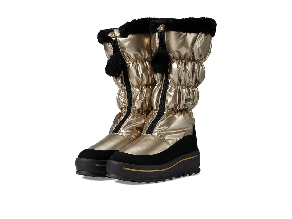 Pajar Women's Toboggan 2.0 Size 9 Gold Metal Premium Waterproof Zip-Up Winter Boots