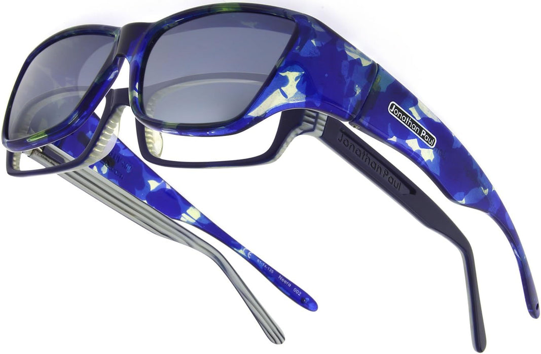 Jonathan Paul Fitovers Large Neera Blue Blast Polarvue Grey Sunglasses