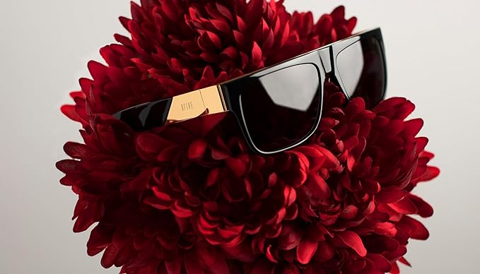 9FIVE 22 Black & 24k Gold Sunglasses - CR-39 Gradient Sunglasses