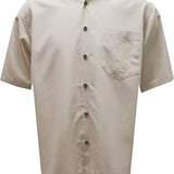 Bamboo Cay Men's Hidden Palm Camp Collar Embroidered Shirt
