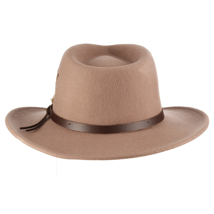 Scala Men's Dakota Crushable Wool Felt Outback Hat
