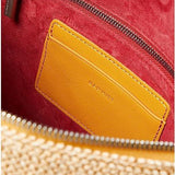 Hammitt Women's Daniel Medium Leather Purse Chanterelle Raffia/Brushed Silver